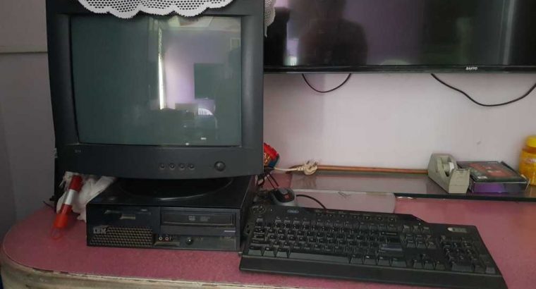 computer ibm with speaker ups cpu webcam printer